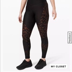 Mapped Out Black/Brick Lululemon 28” Leggings